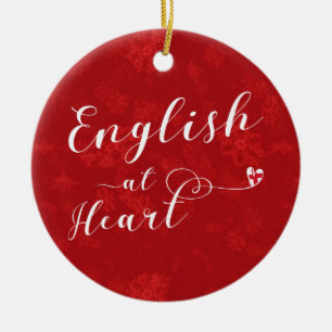 English At Heart, Christmas Tree Ornament, England Ceramic Ornament