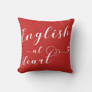English At Heart Throw Cushion, England Pillow