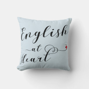 English At Heart Throw Cushion, England Pillow