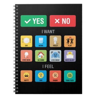 English Autism AAC PECS Pointing Communication 01 Notebook