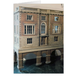 English balustraded doll's house with balcony