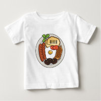 English breakfast cartoon illustration