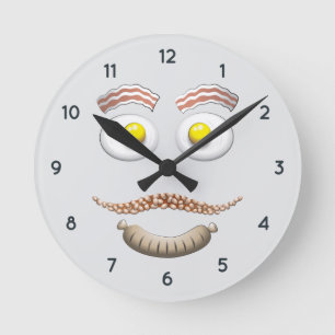ENGLISH BREAKFAST FACE ROUND CLOCK
