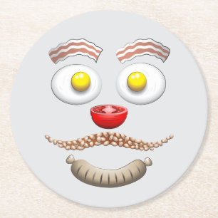ENGLISH BREAKFAST FACE ROUND PAPER COASTER