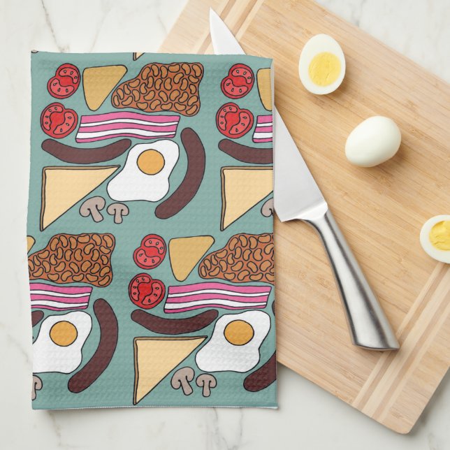 English Breakfast Kitchen Towel (Quarter Fold)