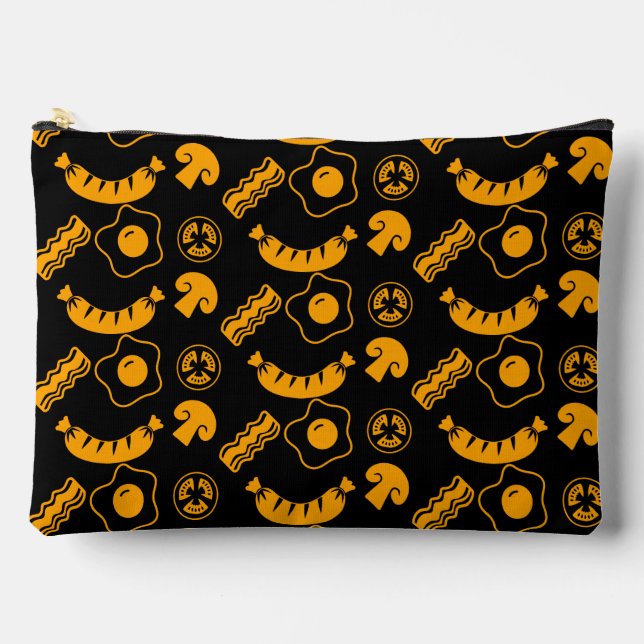 English Breakfast Pattern Accessory Pouch (Front)