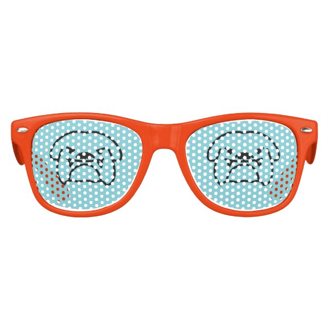 English british bulldog dog party shades (Front)