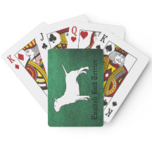 English Bull Terrier Bicycle Playing Cards