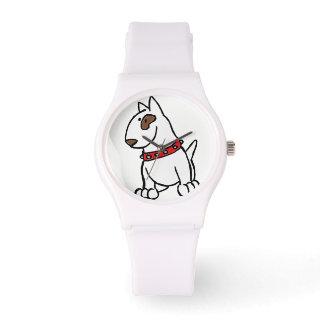 English Bull Terrier Cartoon Watch (Front)