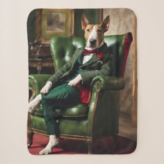 English Bull Terrier Cushion/Pillow Sherpa Blanket