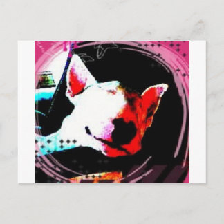 english bull terrier postcard