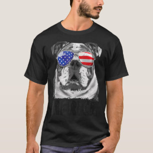 English Bulldog 4th Of July  Merica Men Women Amer T-Shirt