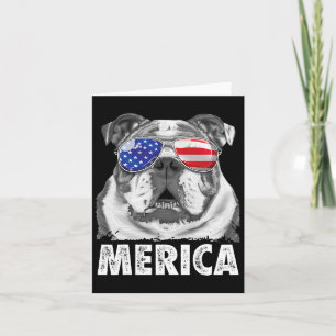 English Bulldog 4th Of July Merica Men Women Usa F Card