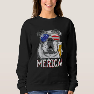 English Bulldog 4th Of July Merica Men Women Usa Sweatshirt
