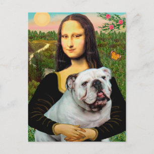 English Bulldog 9 - Mona Lisa Postcard