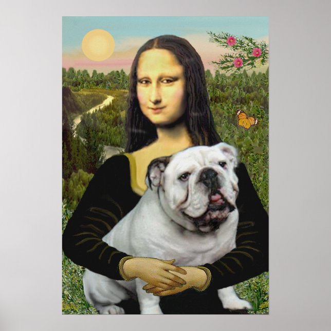 English Bulldog 9 - Mona Lisa Poster (Front)