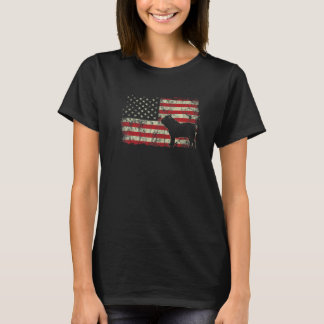 English Bulldog American Flag 4th July Patriotic D T-Shirt