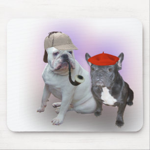 English Bulldog and French Bulldog Mouse Pad
