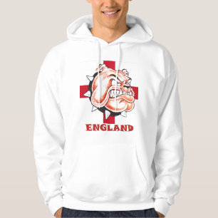 English Bulldog and St Georges Flag ENGLAND Hoodie