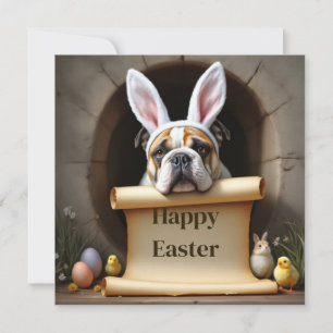 English Bulldog and the message Holiday Card