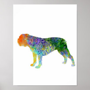 English Bulldog Art Watercolor Watercolor Lover Poster
