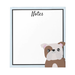 English Bulldog Blank Notepad