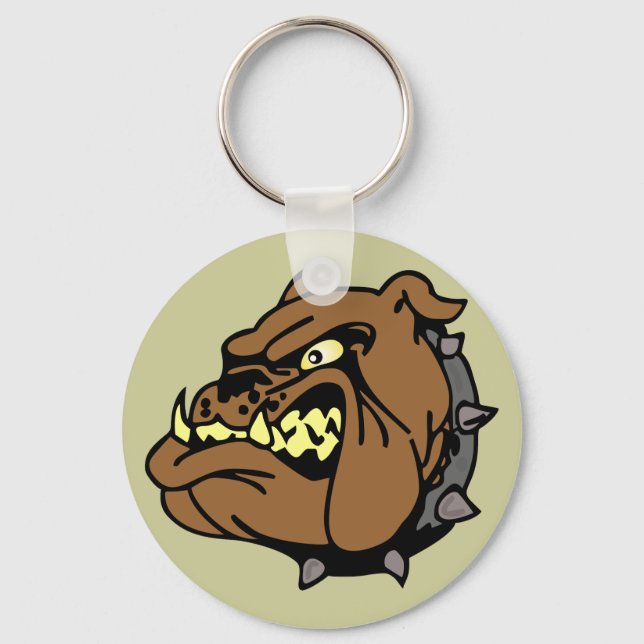 English Bulldog Cartoon Keychain (Front)
