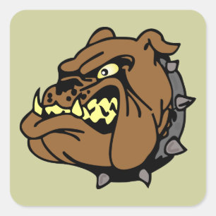 English Bulldog Cartoon Square Sticker