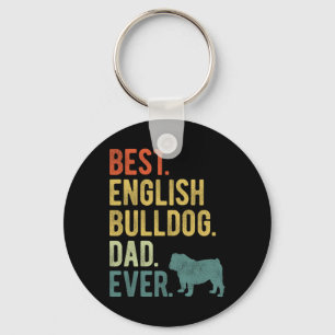 English Bulldog Dad Ever Dog Daddy Father39s Day Keychain