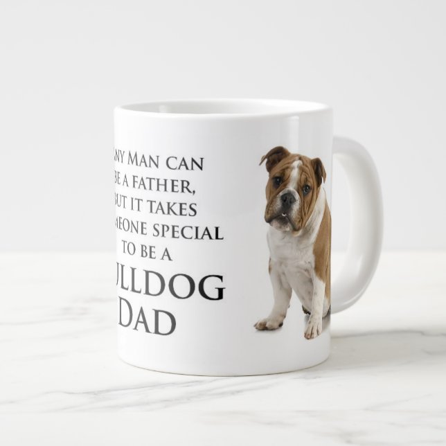 English Bulldog Dad Jumbo Mug (Front Right)