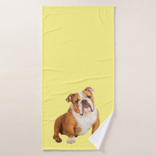English Bulldog Dog Bath Towel