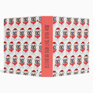 English Bulldog Dog Breed Christmas Binder