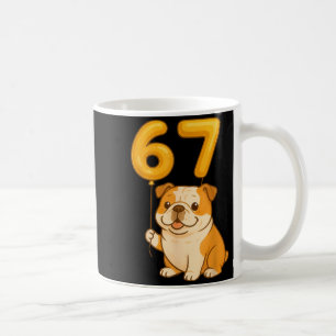 English Bulldog Dog Funny 67 Meme Six Seven Balloo Coffee Mug