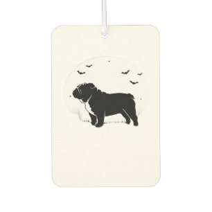 English Bulldog Dog � Halloween Moon Silhouette Ov Air Freshener