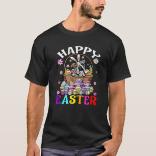 English Bulldog Dog Happy Easter Bunny Eggs Easter T-Shirt