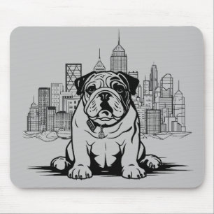 English Bulldog Dog Pet Animal World Furry Friend  Mouse Pad