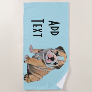 English Bulldog dog pet Beach Towel