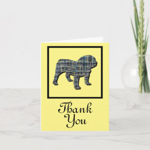 English Bulldog Dog Thank You Greeting Card