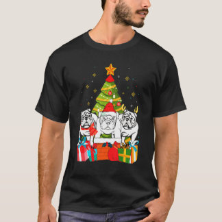 English Bulldog Dog Xmas Tree T-Shirt