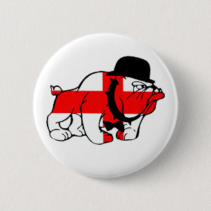 English Bulldog English flag English gentry 2 Inch Round Button
