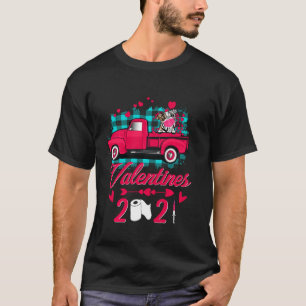 English Bulldog Face Mask Valentines 2021 Truck Do T-Shirt
