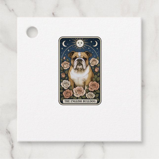 English Bulldog Favour Tags (Front)