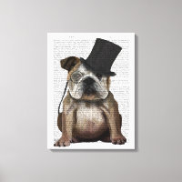 English Bulldog, Formal Hound and Hat
