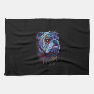 English Bulldog Gift A English Bulldog Mom Kitchen Towel