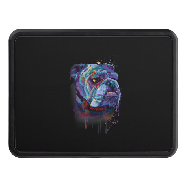English Bulldog Gift A English Bulldog Mom Trailer Hitch Cover (Front)