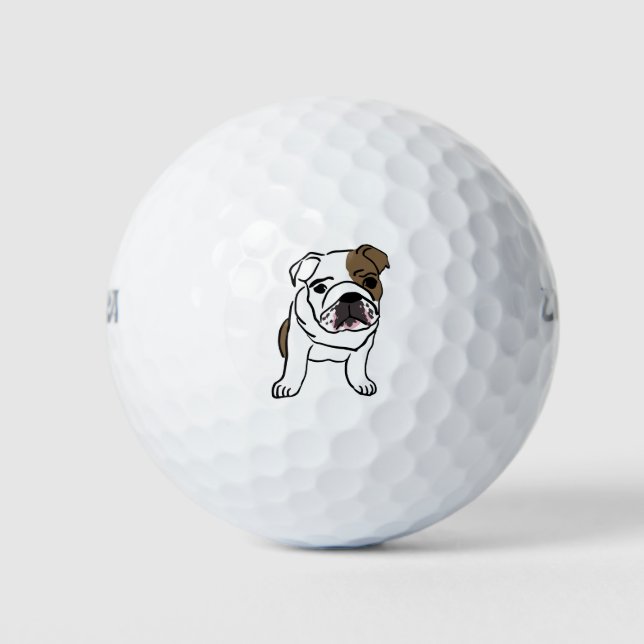 English Bulldog Gift Shirts Nope Lazy English Bull Golf Balls (Front)