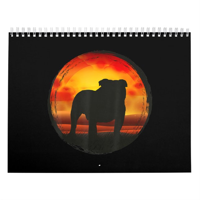 English Bulldog Gifts For Women Men Kids Calendar (Cover)