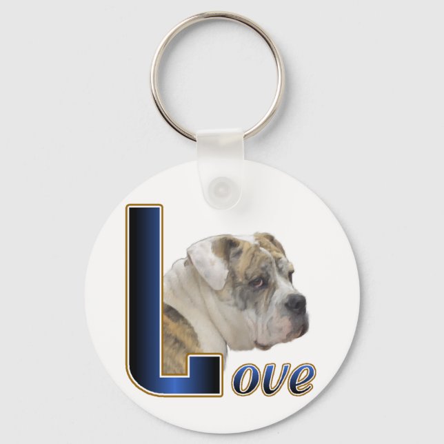 English Bulldog Gifts Keychain (Front)