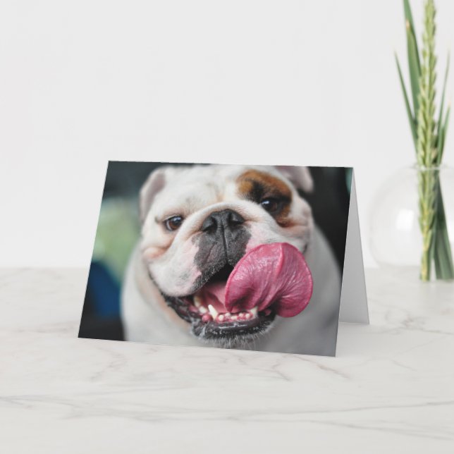English Bulldog greeting card (Front)