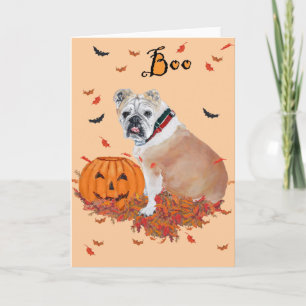 English Bulldog Halloween Card